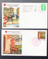 (croix Rouge)  Arras (62 Pas De Calais)   Lot De Deux Enveloppes (1e Jour Du Timbre Et De La Flamme) 1994 (PPP23269) - Rotes Kreuz