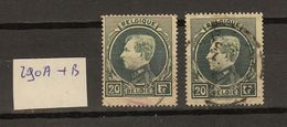 Belgie - Belgique Ocb Nr :   290A En 290B   (zie Scan) - 1929-1941 Groot Montenez