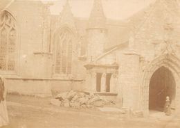 PLONEVEZ-du-FAOU  -  Cliché Albuminé  -  L'Eglise De SAINT-HERBOT Vers 1900   -   Voir Description - Plonevez-du-Faou