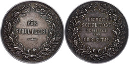 Schleswig-Meldorf, Silbermedaille (Dm. 45 Mm, 50,84 G), O.J., Gestiftet Von Chr. Bütje, Prämienmedaille Für Schulfleiß,  - Otros & Sin Clasificación