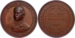 Leipzig, Bronzemedaille (Dm. 44 Mm, 37,83 G), 1878, Von A. Scharff, Auf Das 25jährige Geschäfts-Jubiläum Des Buchhändler - Otros & Sin Clasificación