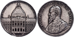 Bayern, Silbermedaille (Dm. 41 Mm, 34,68 G), 1897, Von A. Börsch, Auf Die Einweihung Des Justizgebäudes In München, Av:  - Otros & Sin Clasificación