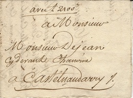 1792-lettre De Toulouse  " Avec 2100 Livres "  Texte : Vous Recevrez Par Berger Voiturier De Cette Ville Deux Sacs .... - 1792-1815: Départements Conquis