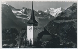 Kirche Frutigen Mit Balmhorn-Altels Und K-Stempel Frutigen - Frutigen