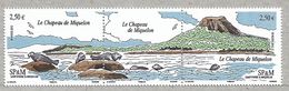 Rou29-SPM - PO 1055/1056 De 2012 En Triptyque. Le Chapeau De Miquelon Et Faune , Otaries. - Neufs