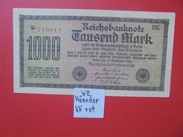 Reichsbanknote 1000 MARK 1922 VARIANTE CIRCULER (B.16) - 1.000 Mark