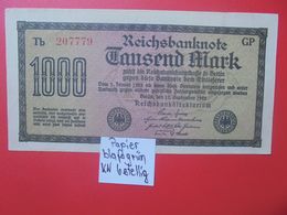 Reichsbanknote 1000 MARK 1922 VARIANTE CIRCULER (B.16) - 1.000 Mark