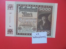 Reichsbanknote 5000 MARK 1922 VARIANTE N°1 CIRCULER (B.16) - 5.000 Mark