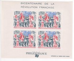 TAAF Bloc-feuillet PHILEXFRANCE PARIS 1989 Bicentenaire De La Révolution Française Poste Aérienne SUP! - Blokken & Velletjes