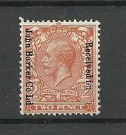 Great Britain Received For John BARKER Co Ld George V Michel 130 Overprinted Revenue Fiscal Tax Postage Due Official - Nuevos