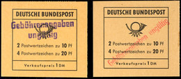 Markenheftchen 13b Und 13d Je Mit Handstempel "Gebührenangaben Ungültig" Tadellos Postfrisch, Mi. 145.-, Katalog: MH13b+ - Otros & Sin Clasificación