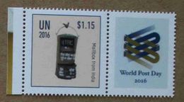 NY16-01 : Nations-Unies (New-York) / Journée Mondiale De La Poste - Boîte Aux Lettres (Inde) - Unused Stamps
