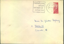 1965, 20 Pfg. Lübke Halbiert Und Unbeanstandet Auf Ortsbrief Ab BERLIN 11 - Sonstige & Ohne Zuordnung