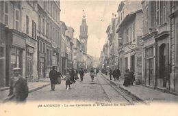 84-AVIGNON- LA RUE CARRETTERIE ET LE CLOCHER DES AUGUSTINS - Avignon
