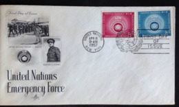 United Nations/N.Y., Uncirculated FDC « EMERGENCY FORCE », 1957 - Covers & Documents