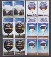 Greenpeace 1996 British Guyana Balloons Action 4v Bl Of 4 ** Mnh (48399 ) - Luchtballons