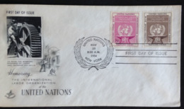 United Nations/N.Y., Uncirculated FDC « Organizations », « ILO », 1954 - Lettres & Documents