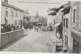 Nantiat  87   Le Centre Du Bourg Un Jour De Foire Tres Tres Animée - Nantiat