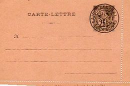 C7 19.... Carte Lettre    Oblitérée Saigon Cocinchine  Non Remplie - Covers & Documents