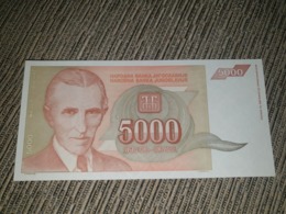 NO SERIAL NUMBER - Yugoslavia 5000 Dinara 1993. UNC - Yugoslavia
