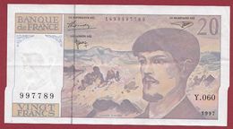 20 Francs "Debussy" 1997----TTB+----ALPH.Y.60---N °997789---PROCHE DU MILLION - 20 F 1980-1997 ''Debussy''