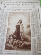 Grand Calendrier Uniface/Ligue Patriotique Des Françaises/Action Sociale Catholique/Thérèse Enfant-Jésus/1924   CAL470 - Tamaño Grande : 1921-40