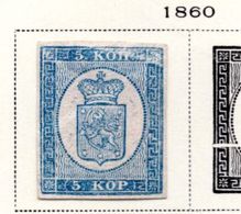 1860 - FINLANDIA - Mi. Nr. 3A -  S.G. -  (UP.70.43) - Nuovi