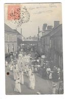 SAINT BENOIT SUR LOIRE (45) Carte Photo Défilé Fete Religieuse Procession Animation - Autres & Non Classés