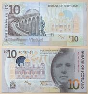 Scotland 10 Pounds 2016 UNC P- 131(1) < Bank Of Scotland > Polymer - 10 Pounds