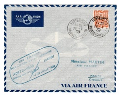 Kouang Tcheou - Lettre De Fort Bayard , 1er Vol Air France Fort Bayard Hanoi 1939 - Cartas & Documentos