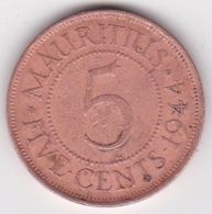 Ile Maurice , 5 Cents 1944 , George VI - Maurice