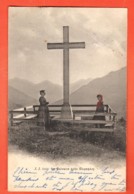 DUA-18 Le Calvaire De Champéry Val D'Illiez, ANIME. Précurseur. Circulé 1916 - Champéry