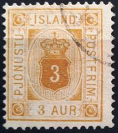 ISLANDE                     SERVICE 3 A                     OBLITERE - Dienstzegels