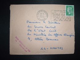 LETTRE TP M. DE CHEFFER 0,30 OBL.MEC.22-7 1970 13 SALON DE PROVENCE B. DU RHONE + BASE AERIENNE N°701 13 SALON AIR - Poste Aérienne Militaire