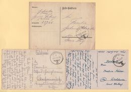 Lot De 3 Cartes Avec Obliterations Feldpost - 2. Weltkrieg 1939-1945