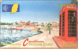 Grenada - GPT, GRE-5B, 5CGRB, Carenage St Georges, 20 EC$, Buildings, 12,000ex, 1992, Used As Scan - Grenade