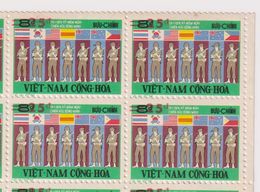 South Viet Nam - 1975 - SC 516 - Provisional Surchage - Block Of 4 - MNH - Vietnam