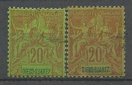 DIEGO-SUAREZ N° 44 X 2 Nuances OBL - Used Stamps