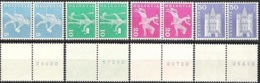 Schweiz Suisse 1960: Rollen-Rouleaux-Coil Zu 355/363R Mi 696/704R Yv 643/65 Avec+sans Numéro (se-tenant)(Zu CHF 38.50) - Rollen