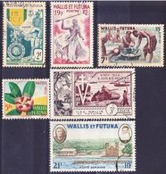 Wallis Et Futuna 1952-1960 Lot Mi 179, 180, 184, 187, 188, 190 Oblitéré O - Oblitérés