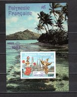 POLYNESIE BLOC  N° 8  NON DENTELE NEUF SANS CHARNIERE COTE 30.00€ BANGKOK  EXPOSITION PHILATELIQUE - Geschnittene, Druckproben Und Abarten