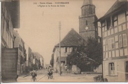 68 DANNEMARIE  L'Eglise Et La Route De Delle - Dannemarie