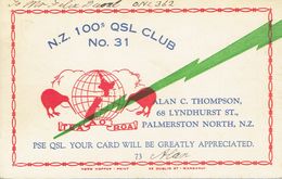 Old QSL From Alan C. Thompson, Lyndhurst St., Palmerston North, NZ (years 1950) - CB