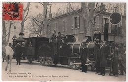 CPA AIX En Provence Train Locomotive Cheminots Rats Chats De L'Ouest - Treinen