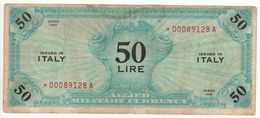 ITALY    AM Lire  50 Lire   FLP  Serie Speciale  Asterisco   1943   ( WWII )  1ma Serie    RARO - Occupazione Alleata Seconda Guerra Mondiale