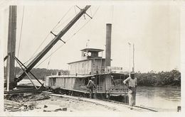 Real Photo Pato Gold Mines. Mines Or .   Boat  " Boyaca " On The River - Colombie