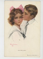 ENFANTS - Jolie Carte Fantaisie Enfants Amoureux "His First Love " Signée PHILIP BOILEAU - Boileau, Philip