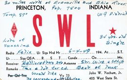 Old QSL From John W. Yochum Jr,, West State St., Princeton, Indiana, USA, 6/4/1949 - CB-Funk