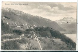 SUPERBE   CPA   De   SONZIER  ( Suisse )    GLION Et Les Dents Du Midi . - Ilanz/Glion