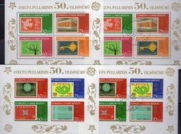 EUROPA-Marken 2005 Türkei Blocks 58B+Bl.59A **/o 50€ 50 Years CEPT Stamps On Stamp Bloque Hojas Blocs M/s Sheets TK - Oblitérés